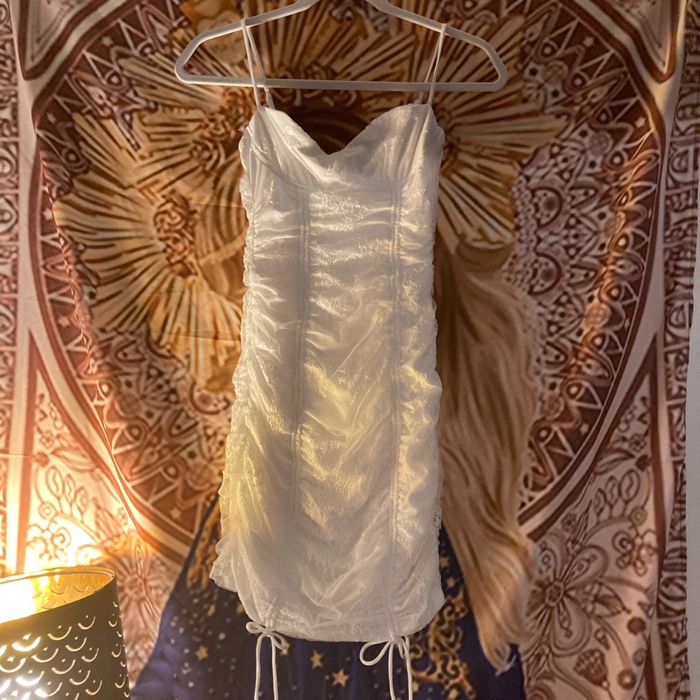 princess polly white lace mini dress